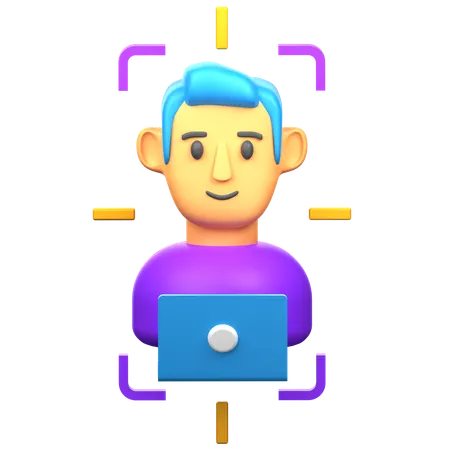 Face Recognition  3D Icon