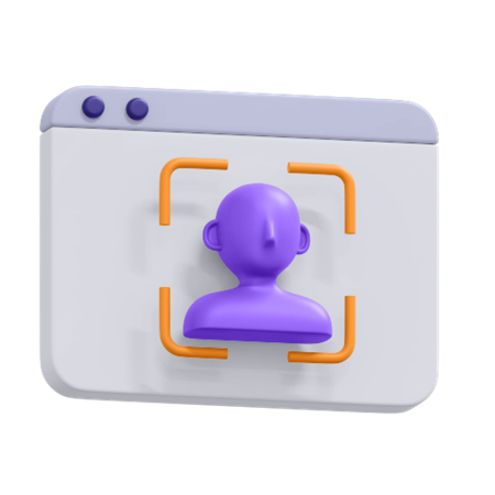 Face Recognition  3D Icon