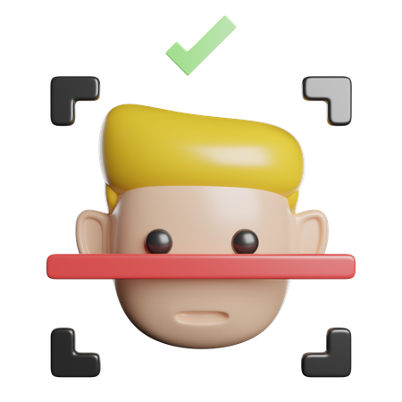 Face Recognition  3D Icon