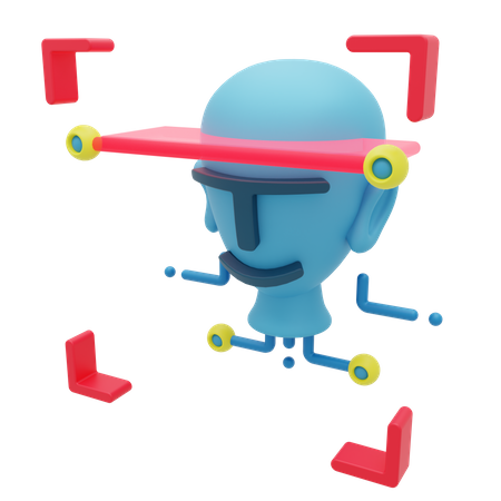 Face Recognition  3D Icon
