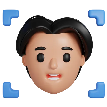 Face recognition  3D Icon