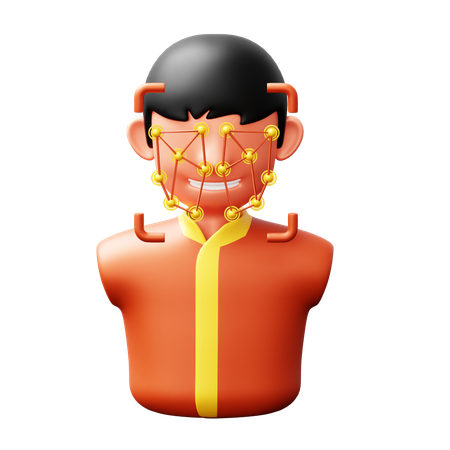 얼굴 인식  3D Icon