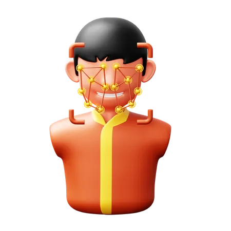 얼굴 인식  3D Icon