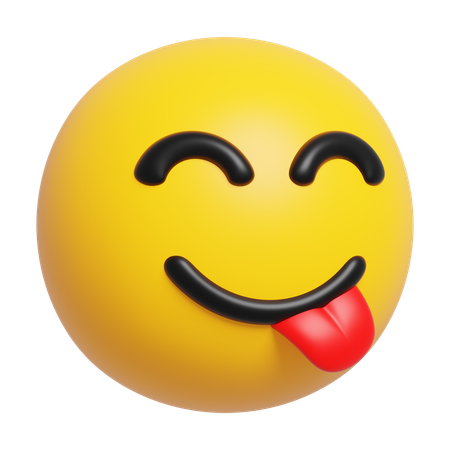 Face Savoring Food Emoji  3D Icon