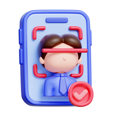 Face Scan Identity  3D Icon