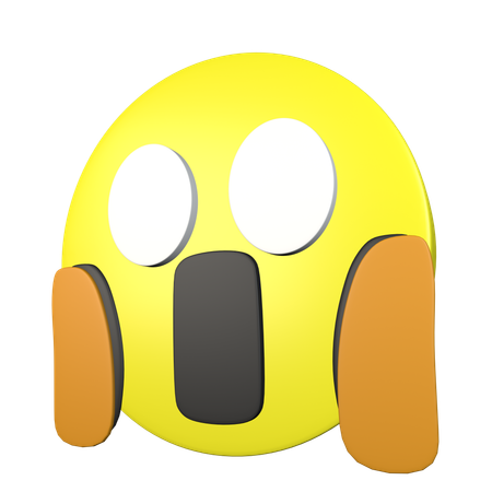 Face Screaming In Fear  3D Icon