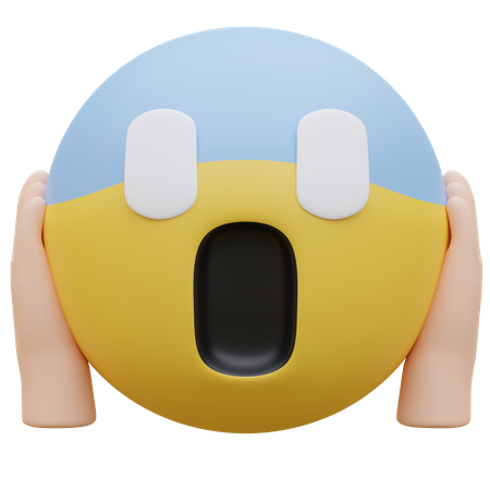 Face Screaming In Fear  3D Icon