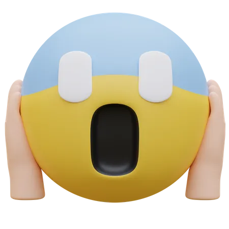 Face Screaming In Fear  3D Icon