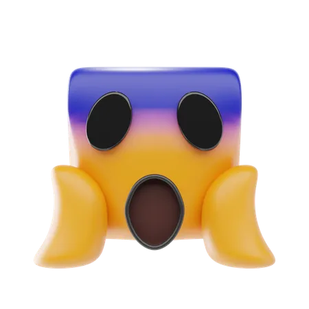 Face Screaming In Fear  3D Icon