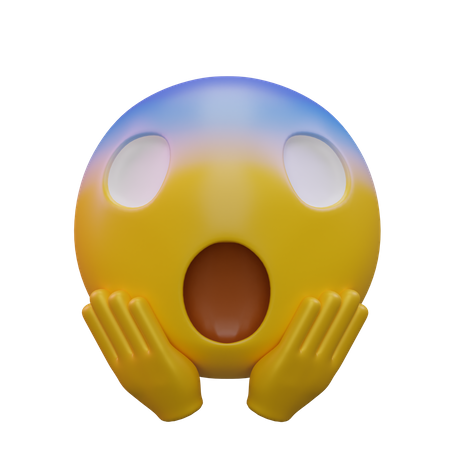 Face Screaming In Fear  3D Icon