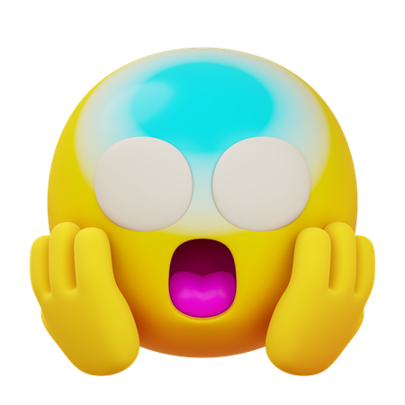 Face Screaming in Fear  3D Icon