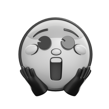 Face Screaming In Fear  3D Icon