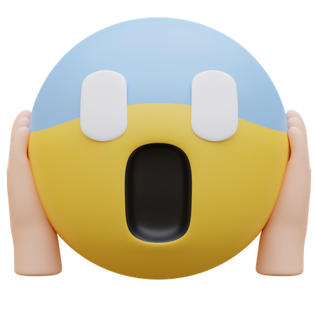 Emoji Fearful Face 3D model