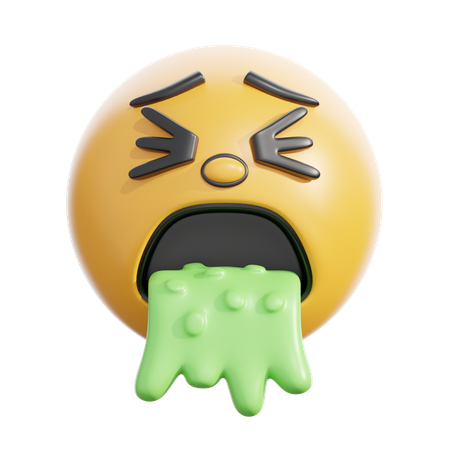 Face vomiting  3D Icon