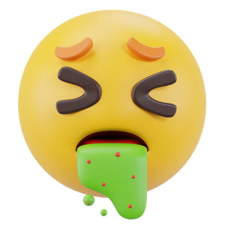 Face Vomiting  3D Icon