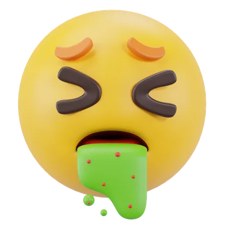 Face Vomiting  3D Icon