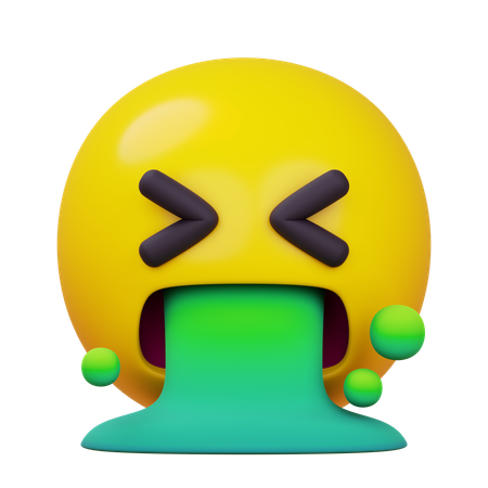 Face Vomiting  3D Icon