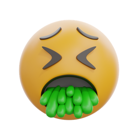 Face Vomiting  3D Icon