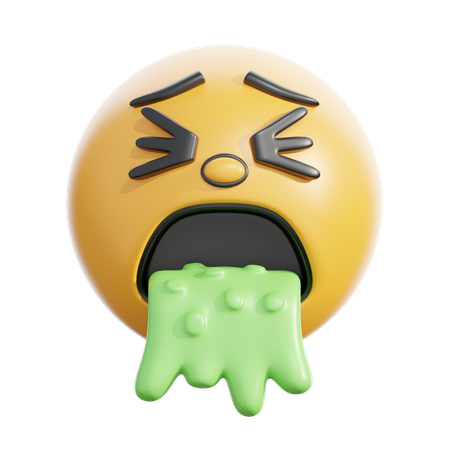 Face vomiting  3D Icon