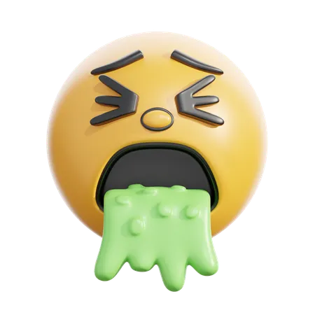 Face vomiting  3D Icon