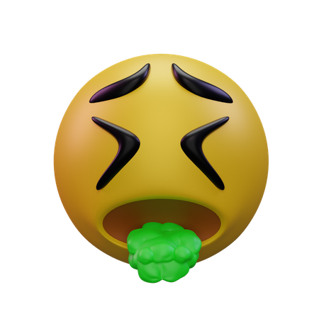 Face Vomiting 3D Icon