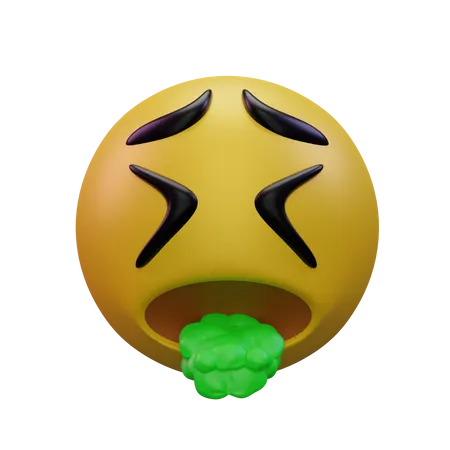 Face Vomiting  3D Icon