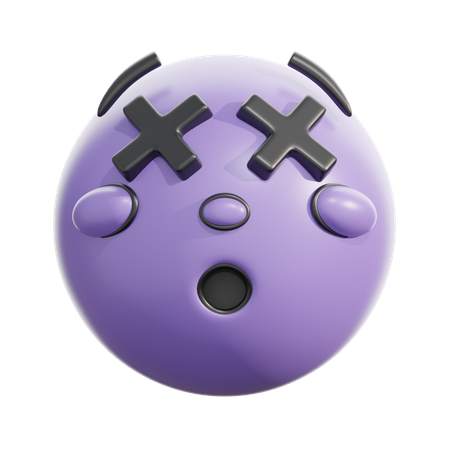 Face with crossed-out eyes  3D Icon