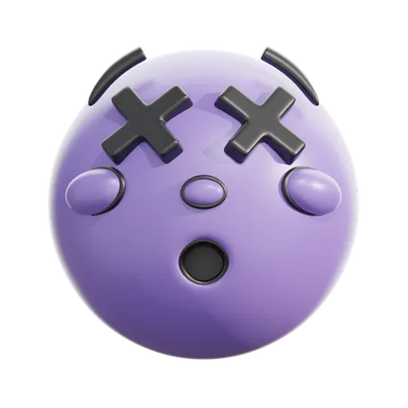 Face with crossed-out eyes  3D Icon
