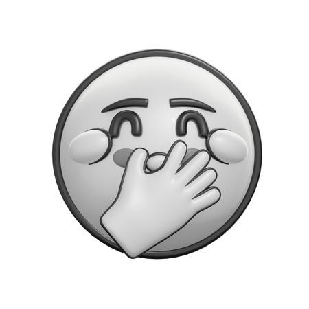 Face With Hand Over Mouth  3D Icon