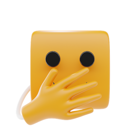 Face With Hand Over Mouth  3D Icon