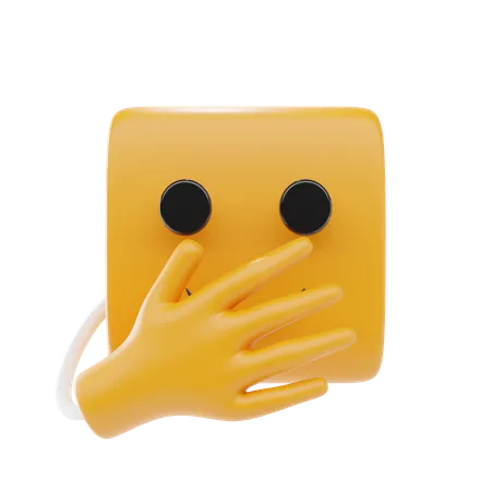 Face With Hand Over Mouth  3D Icon