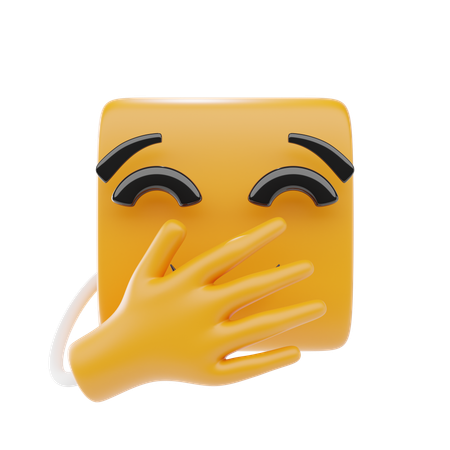 Face With Hand Over Mouth  3D Icon