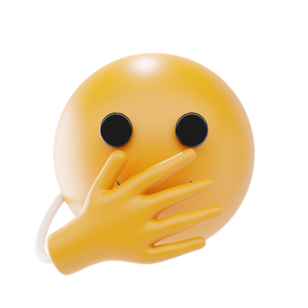 Face With Hand Over Mouth  3D Icon