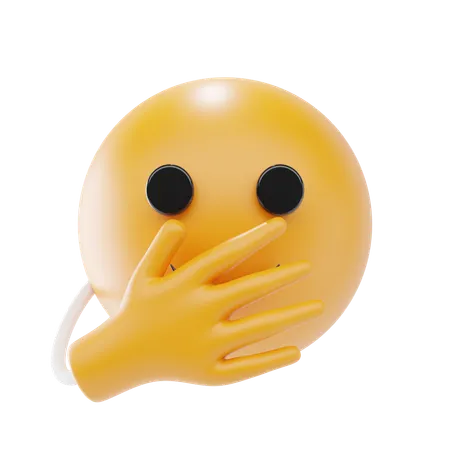 Face With Hand Over Mouth  3D Icon