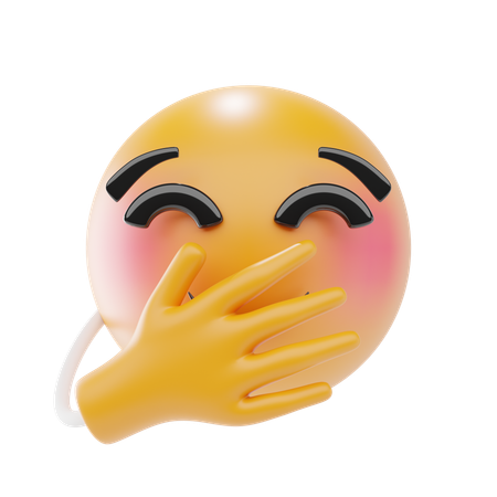 Face With Hand Over Mouth  3D Icon