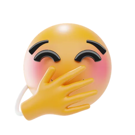 Face With Hand Over Mouth  3D Icon