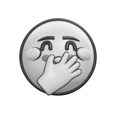 Face With Hand Over Mouth  3D Icon