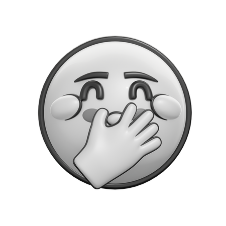 Face With Hand Over Mouth  3D Icon