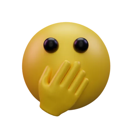 Face With Hand Over Mouth  3D Icon
