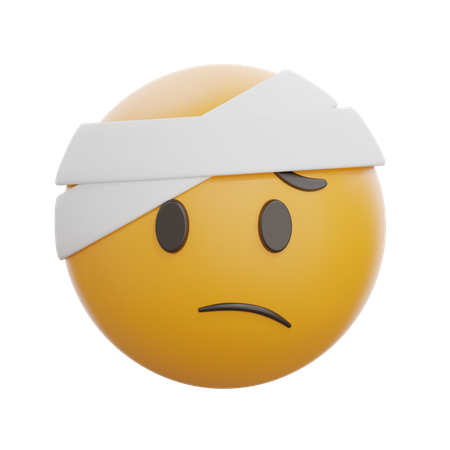 Face With Head-Bandage  3D Icon