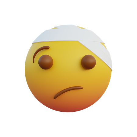 Face with head bandage  3D Emoji