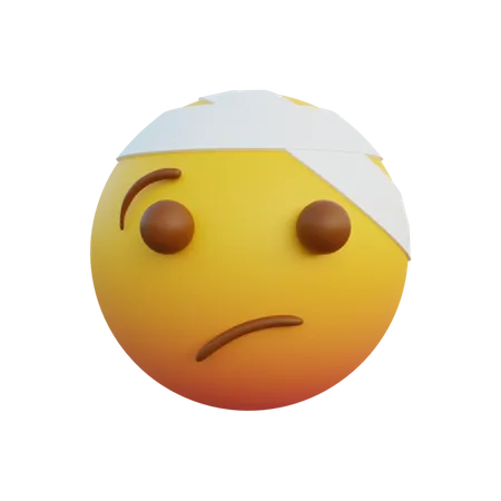 Face with head bandage  3D Emoji