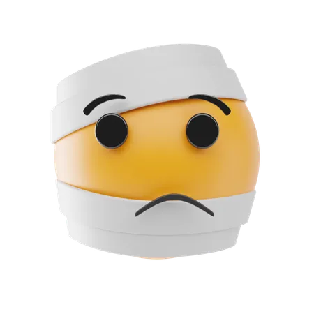 Face With Head Bandage  3D Icon