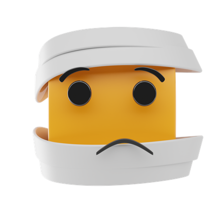 Face With Head Bandage  3D Icon