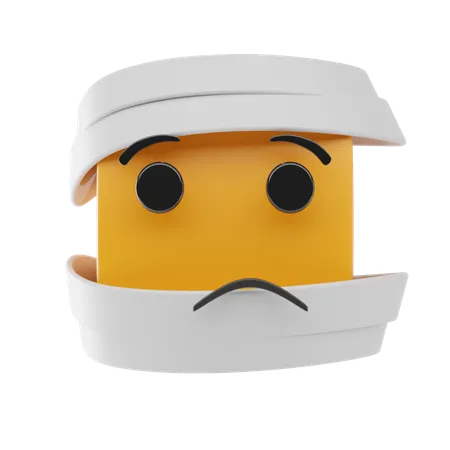 Face With Head Bandage  3D Icon