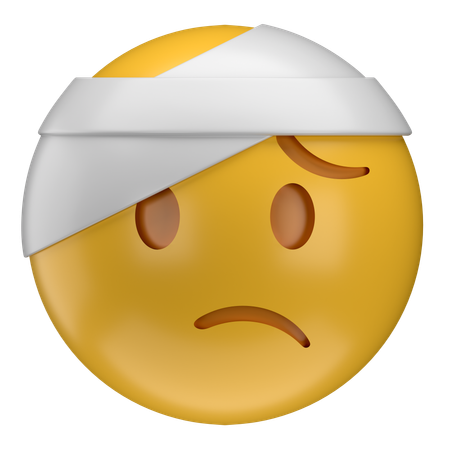 Face With Head Bandage Emoji  3D Icon