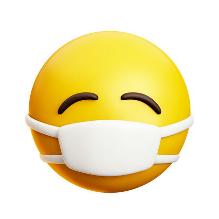 Face With Mask And Closed Eyes  3D Icon