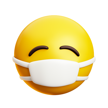 Face With Mask And Closed Eyes  3D Icon