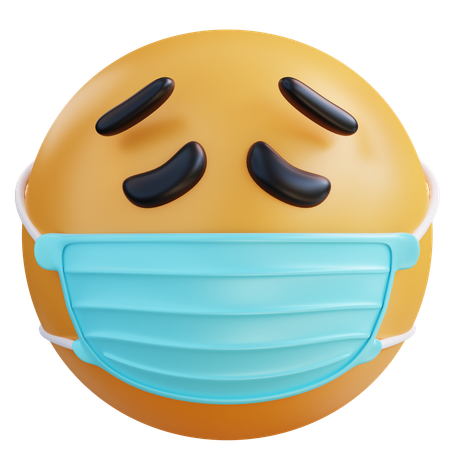 Face With Medical Mask  3D Icon