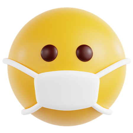 Face With Medical Mask  3D Icon